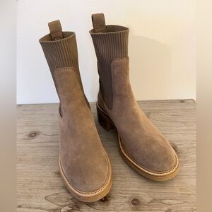 Steve Madden Tan Suede Ankle Booties